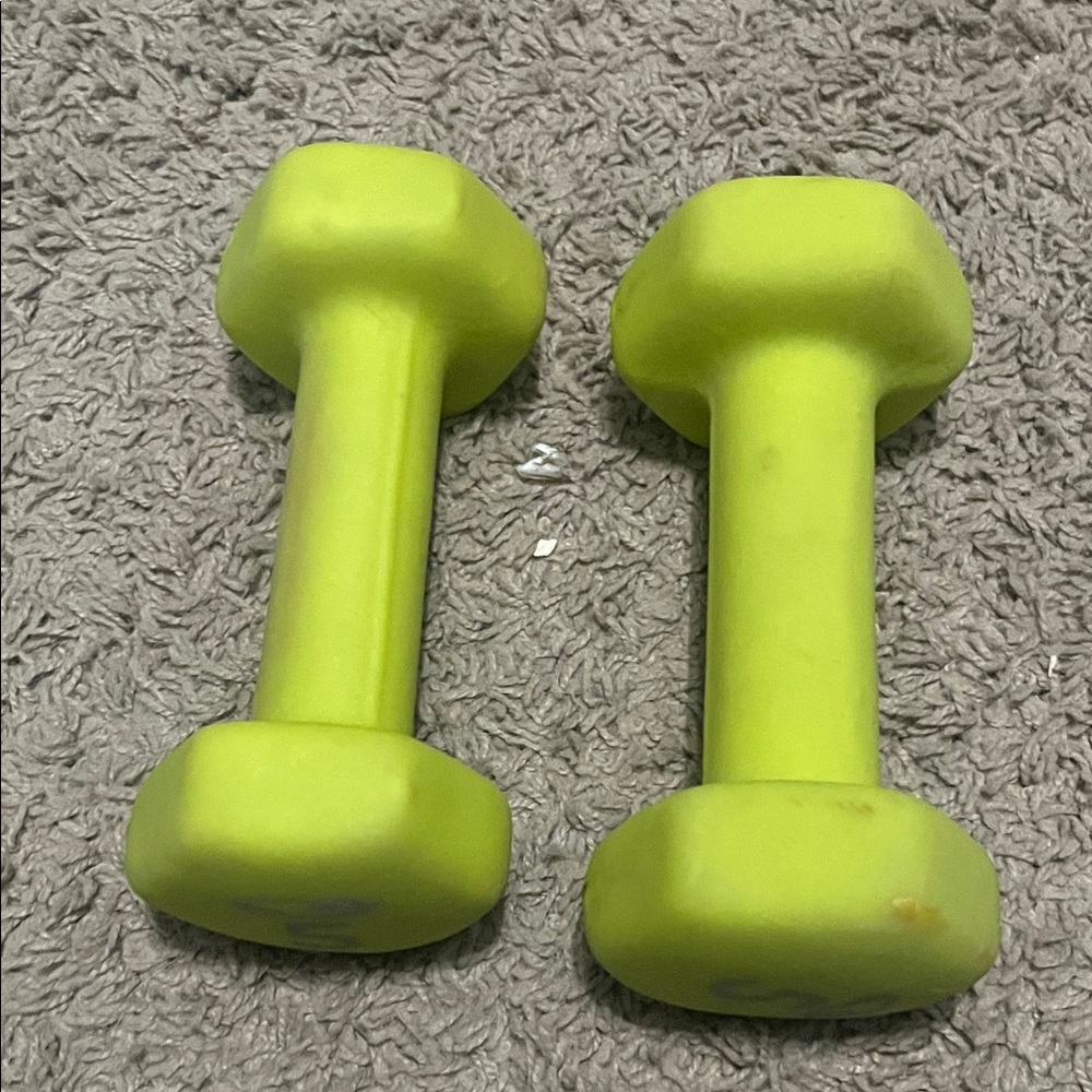 Bright Green Kids Dumbbell Set